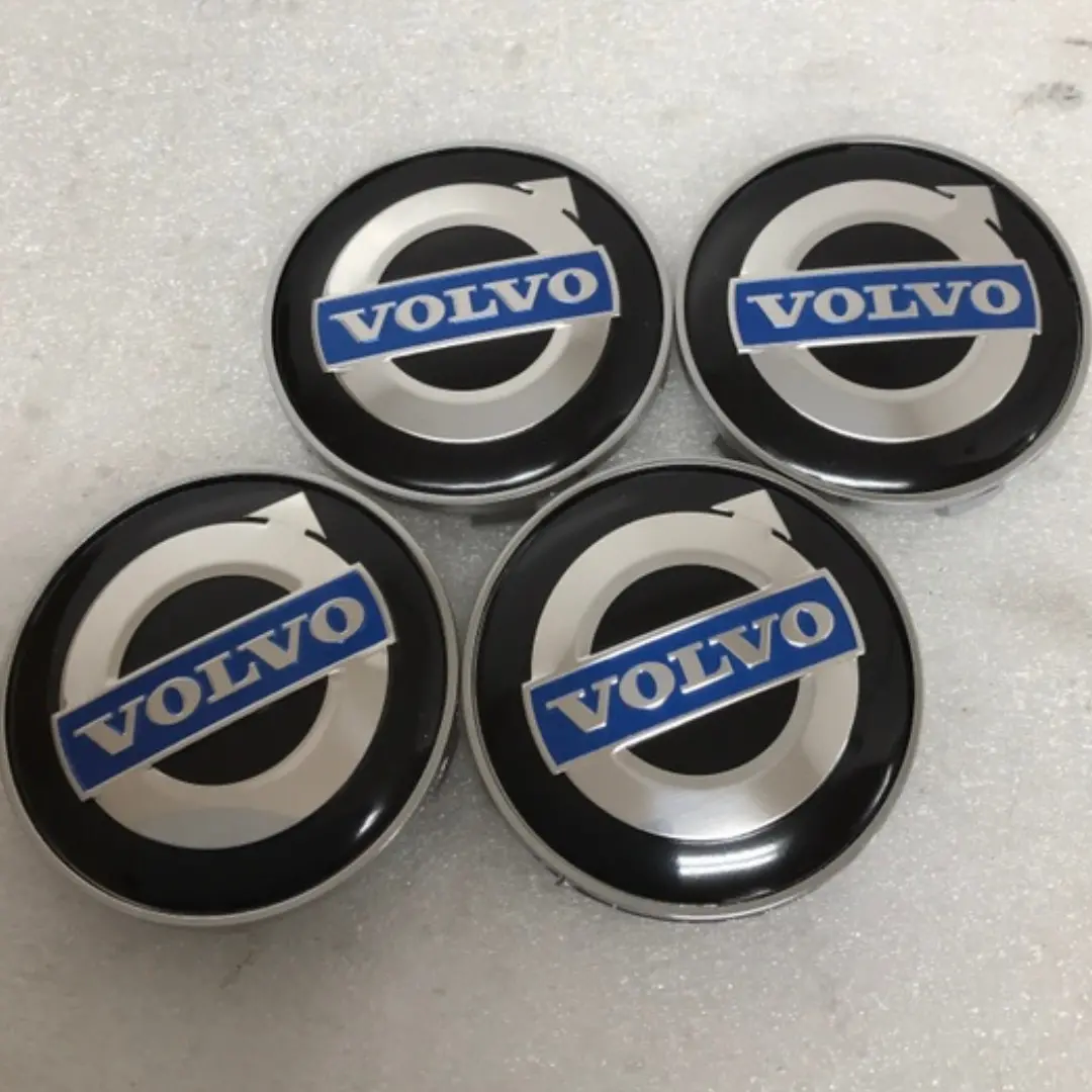 Set Of 4 Volvo Iron Mark Alloy Wheel Center Cap Black B2cc2b26 1