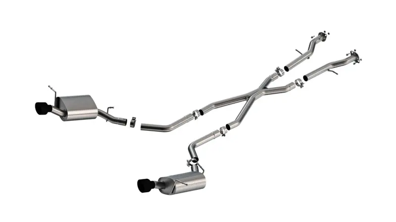 Borla 11-25 Dodge Durango 3.6L V6/5.7L V8 2+4Wd S-Type Catback Exhaust - 4.5In Ceramic Black Tips 1
