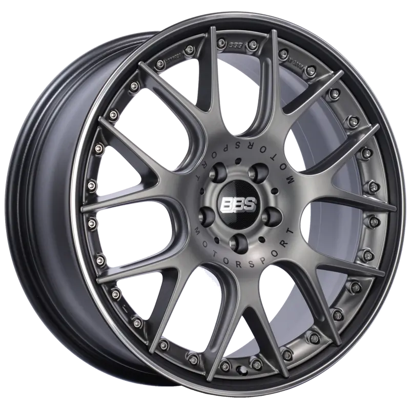 Bbs Ch-Rii 20X8.5 5X112 Et42 Satin Platinum Center Black Lip Ss Rim Prot Wheel -82Mm Pfs/Clip Req 1