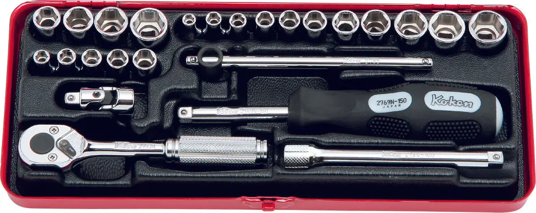 1/4 Sq. Dr. 10 Piece Sae 6-Point Socket Set  3/16-1/2 1