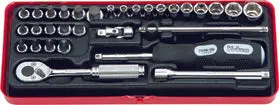 1/4 Sq. Dr. 28 Piece Metric 6-Point Socket Set  4-21Mm 1