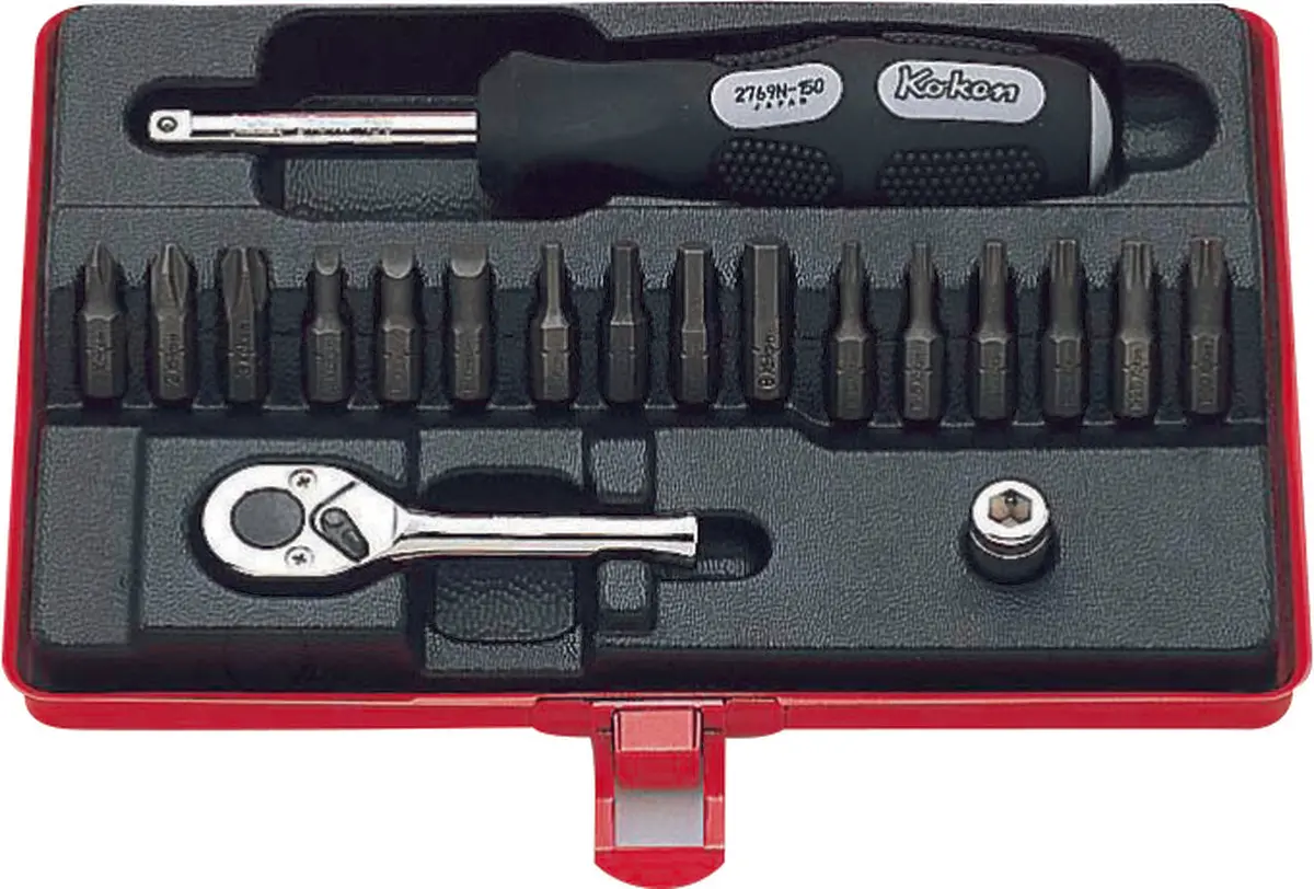 1/4 Sq. Dr. Bit Set      19 Pieces 1