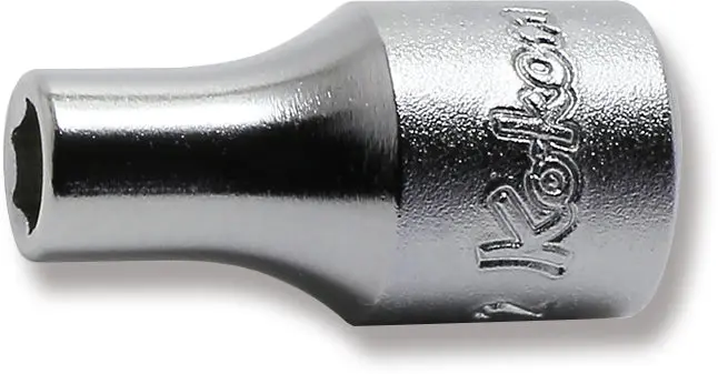 1/4 Sq. Dr. Socket  7/16 6 Point Length 22Mm 1