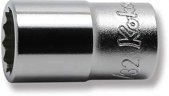 1/4 Sq. Dr. Socket  3/16 12 Point Length 22Mm 1