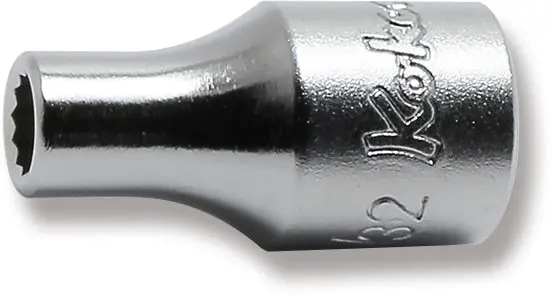 1/4 Sq. Dr. Socket  7/16 12 Point Length 22Mm 1