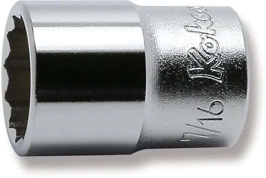 1/4 Sq. Dr. Socket  7/32 12 Point Length 22Mm 1