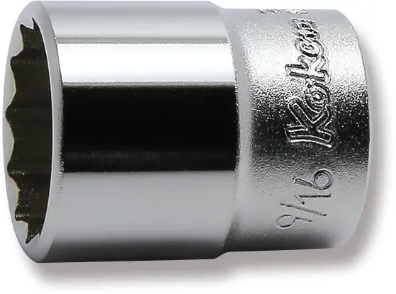 1/4 Sq. Dr. Socket  9/32 12 Point Length 22Mm 1