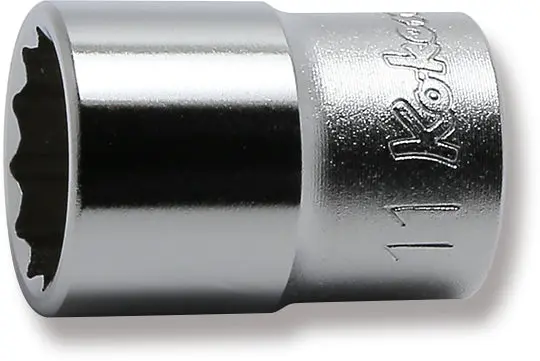 1/4 Sq. Dr. Socket  12Mm 12 Point Length 22Mm 1