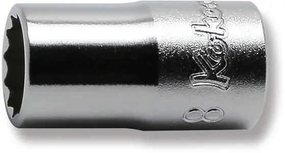 1/4 Sq. Dr. Socket  9Mm 12 Point Length 22Mm 1
