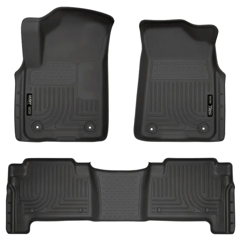 Husky Liners 2019+ Infiniti Qx80/2019+ Nissan Armada Weatherbeater Black Fnt & 2Nd Seat Floor Liners 1