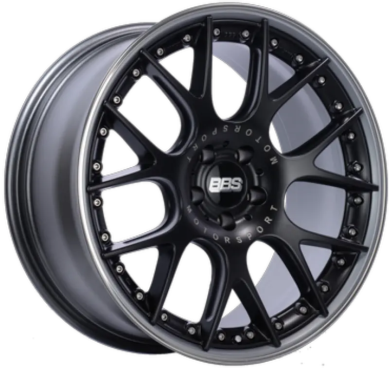Bbs Ch-Rii 21X9.5 5X112 Satin Black Wheel W/ Polished Ss Lip W/ Motorsport Etch 1