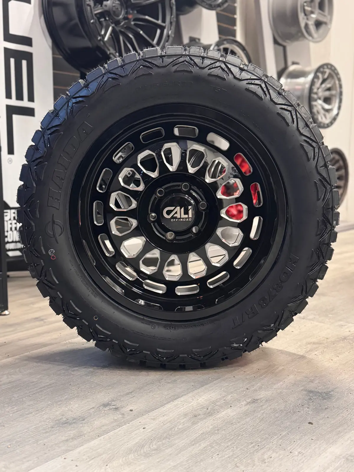 (Set Of Four) Cali Off-Road Paradox Gloss Black Milled 20X9 +0 6X139.7 | 275/60R20 Haida 878 1