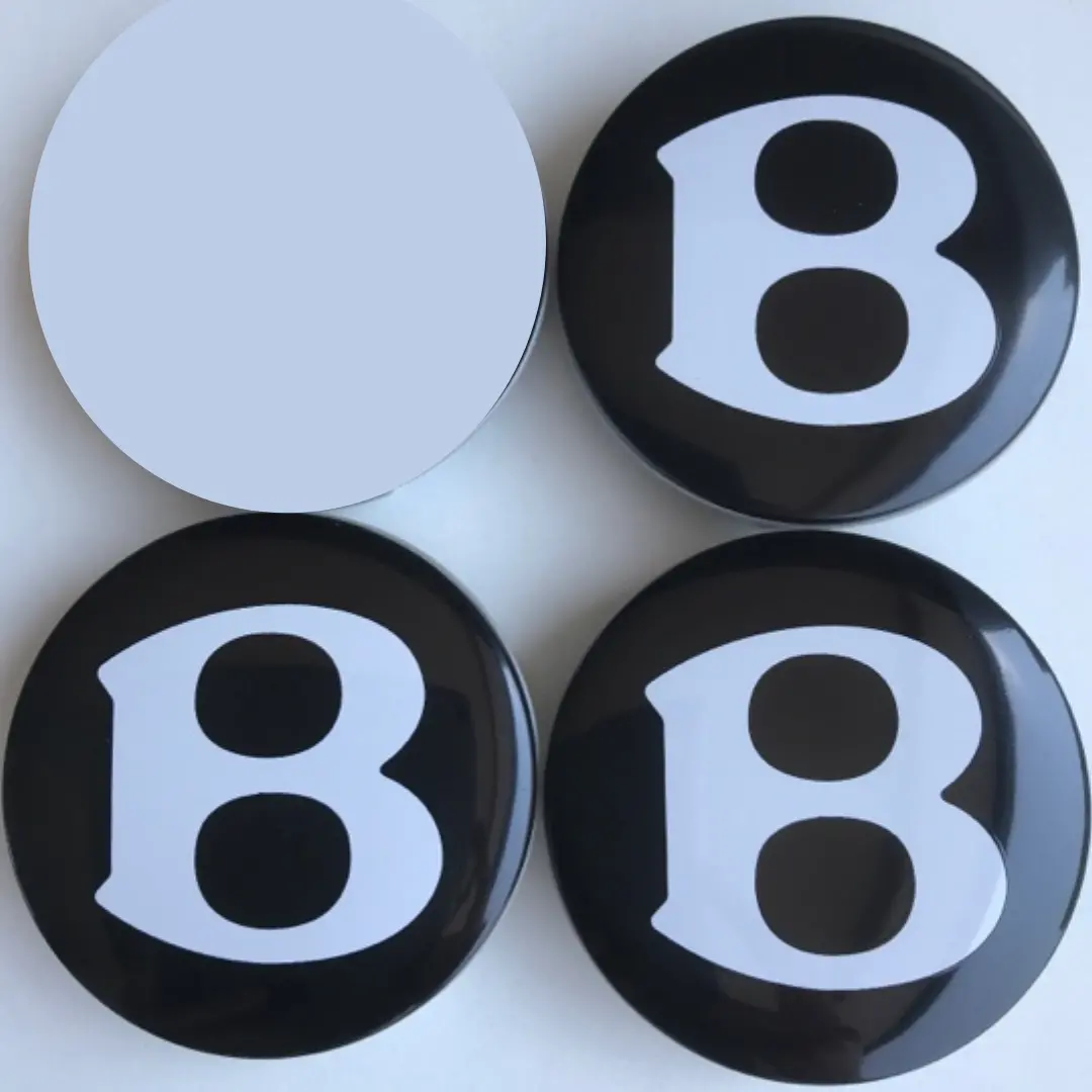 Set Of 3 Bentley Black Wheel Center Cap Pa6.6 M30 Ae200937 2