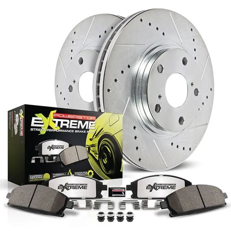 Power Stop 19-21 Subaru Forester Front Z26 Street Warrior Brake Kit 1