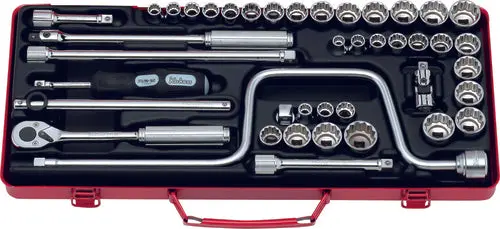 3/8 Sq. Dr. Socket Set   6, 12 Point   17 Pieces 1