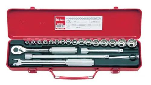 3/8 Sq. Dr. Socket Set   6, 12 Point   22 Pieces 1