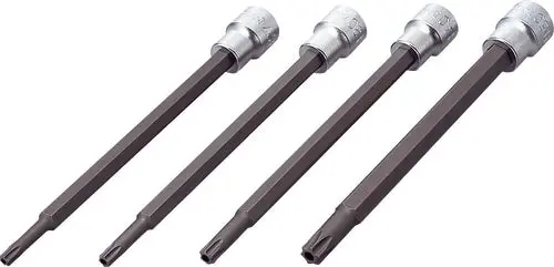 3/8 Sq. Dr. 4 Piece Tamper-Resistant Torxâ® Bit Socket Set T27h-T50h 1