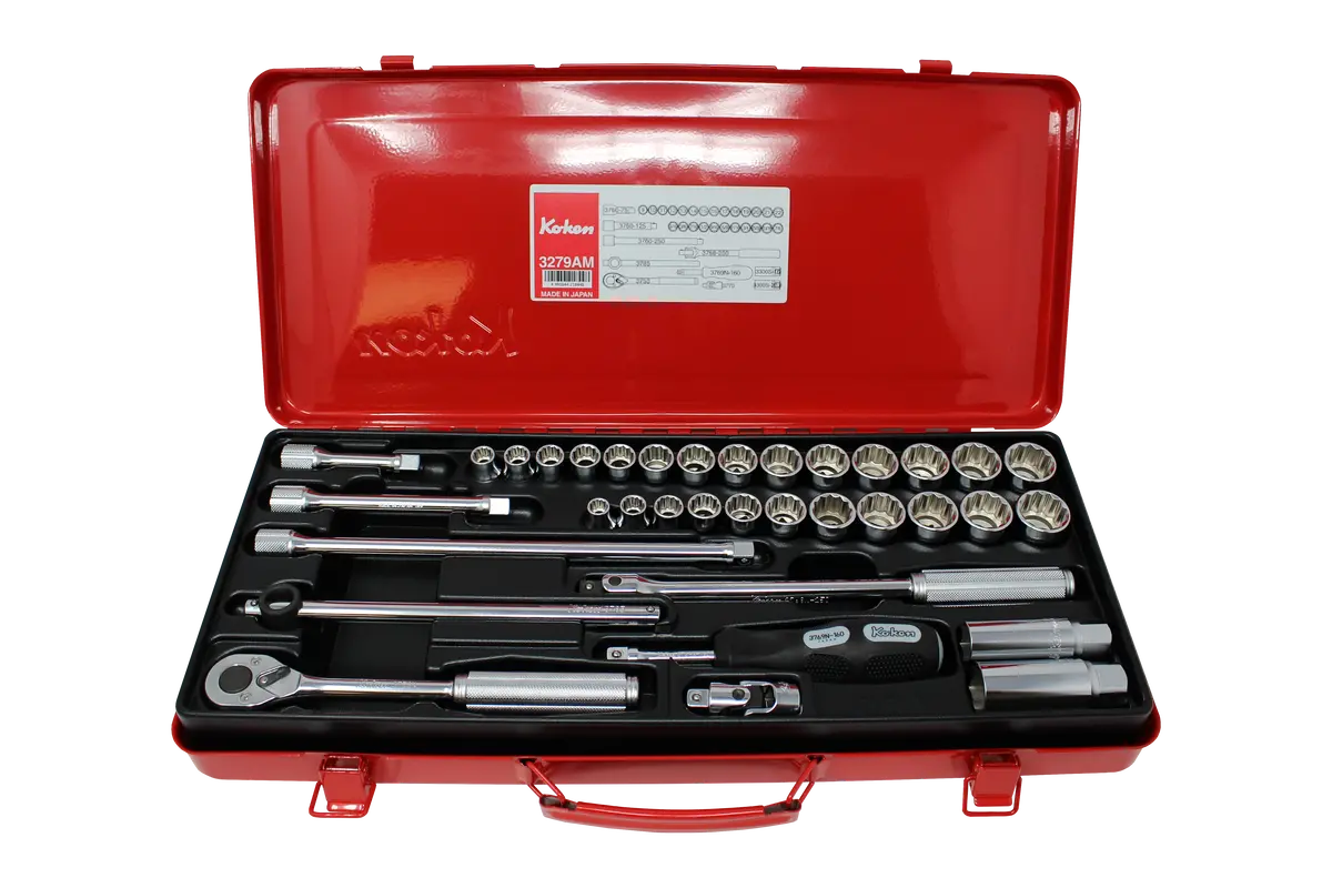 Z-Series 3/8" Sq.Dr. Socket Set W/ 72 Tooth Ratchet, 26 Pcs. 1