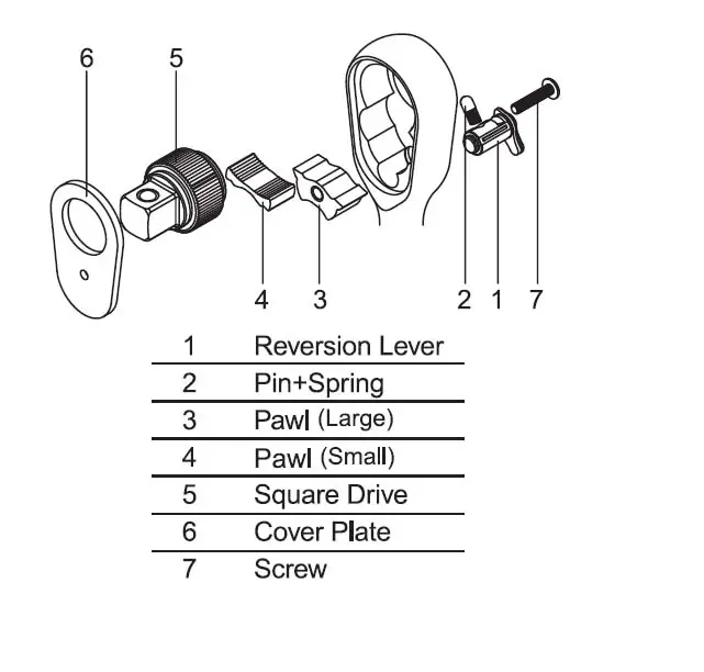 Z-Series 3/8" Sq.Dr. Reversible Ratchet, L=178Mm - 72 Tooth 1