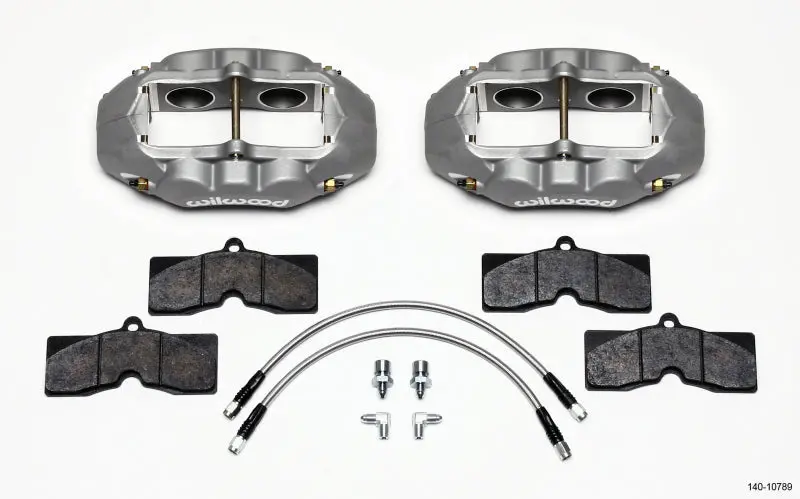 Wilwood D8-4 Front Caliper Kit Clear Corvette C2 / C3 65-82 1