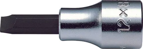 1/2 Sq. Dr. Bit Socket Slotted 1.2X8 Length 60Mm 1