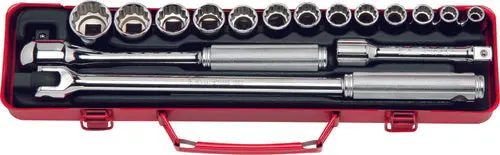 1/2 Sq. Dr. 16 Piece 12-Point Metric Socket Set  8-26Mm 1
