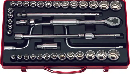 1/2 Sq. Dr. 19 Piece 12-Point Sae Socket Set  3/8-1.1/4" 1
