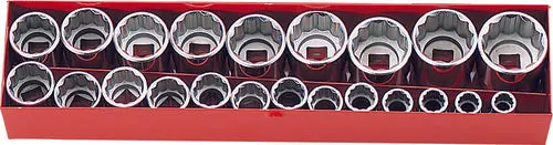 1/2 Sq. Dr. 13 Piece 12-Point Sae Socket Set  3/8-15/16" 1