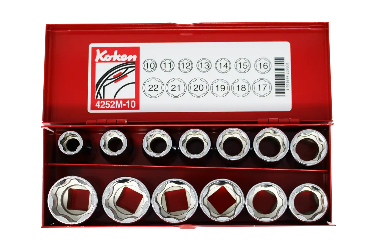 1/2 Sq. Dr. 18 Piece 12-Point Metric Socket Set  8-27Mm 1