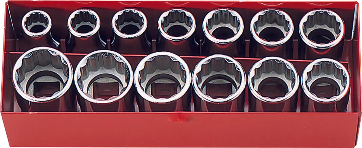 1/2 Sq. Dr. 13 Piece 12-Point Metric Socket Set  10-22Mm 1