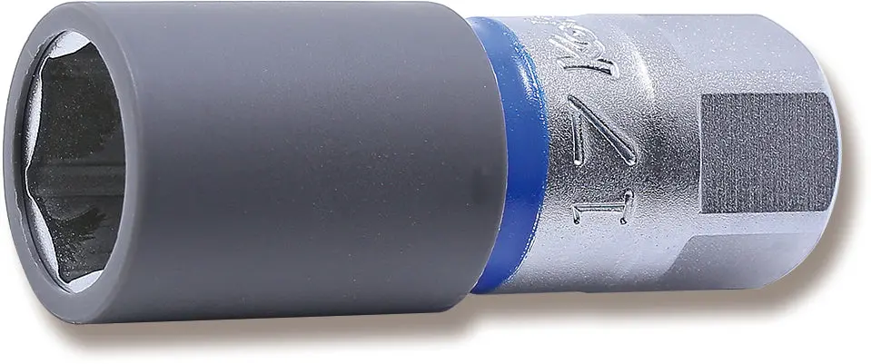 1/2 Sq. Dr. Wheel Nut Socket  19Mm Extra Thin Walled Length 65Mm Color Coded Protector 1
