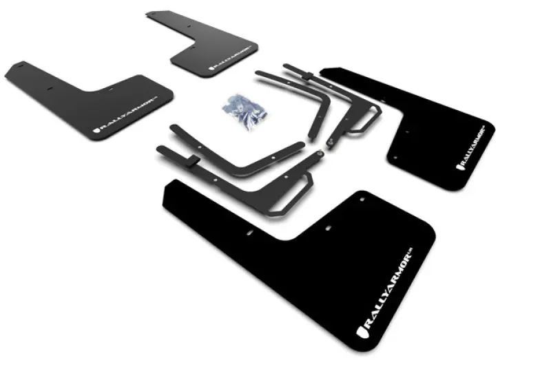 Rally Armor Ultra-Resistant Mud Flaps For 2017–2019 Ford F-150 Raptor – Ur Black With White Logo 1