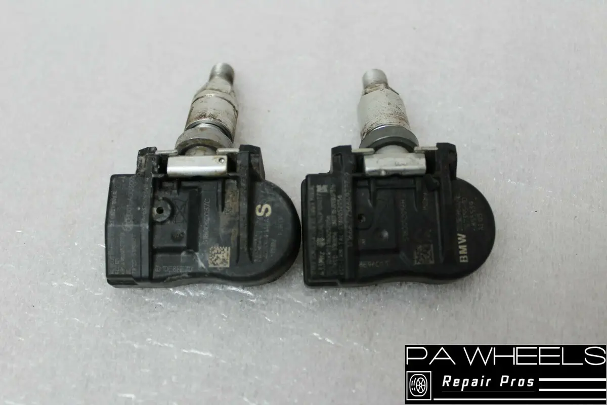 Set Of 2 Genuine Bmw Factory Oem Tire Pressure Tpms Sensors 433Mhz 1