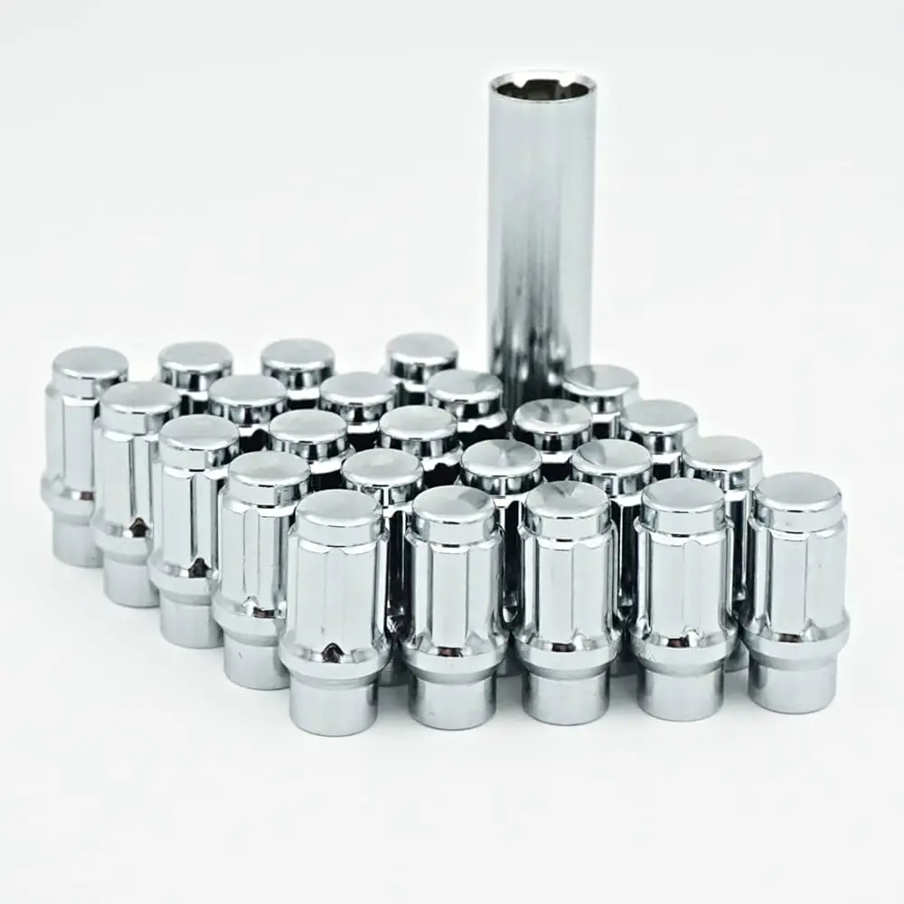 Lug Nuts - Chrome Closed - 14X1.5 - 24 Pack Extended Thread 1