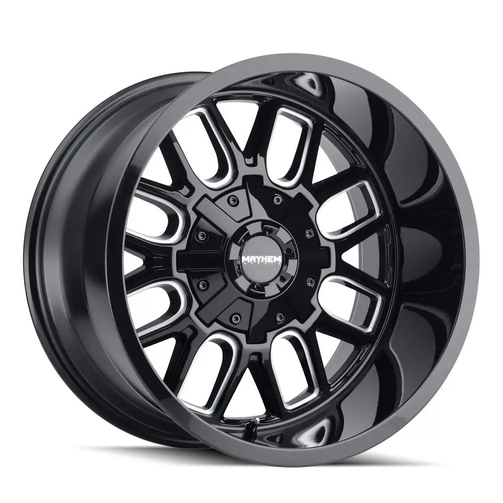 Mayhem Cogent Gloss Blk Milled Spokes | 22X10 6X135/6X139.7 -27 106Mm 1