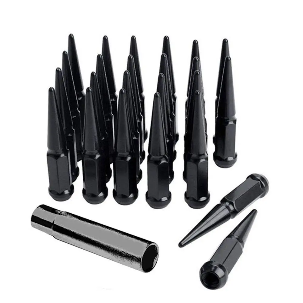 Spike Lug Nuts - Black Closed - 12X1.5 - 24 Pack 1
