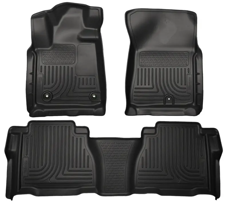 Husky Liners Weatherbeater Floor Mats For 2012–2013 Toyota Tundra – Front & Second-Row Black Sets 1
