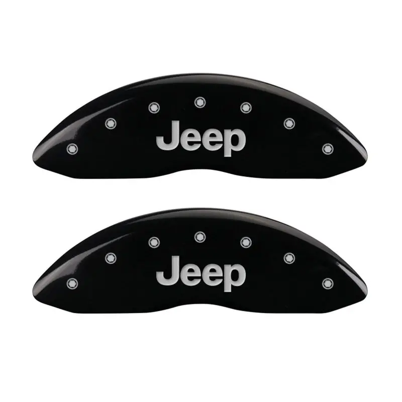Mgp Engraved Front & Rear Brake Caliper Covers For Jeep – Black Finish With Silver Accent 1