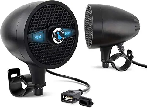Lx-S3 3 "Systèmes Audio De Moto Imperméables Haut-Parleur Bluetooth Noir 1