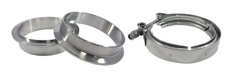 Torque Solution 3-Inch Stainless Steel V-Band Clamp And Flange Kit (76Mm) 1