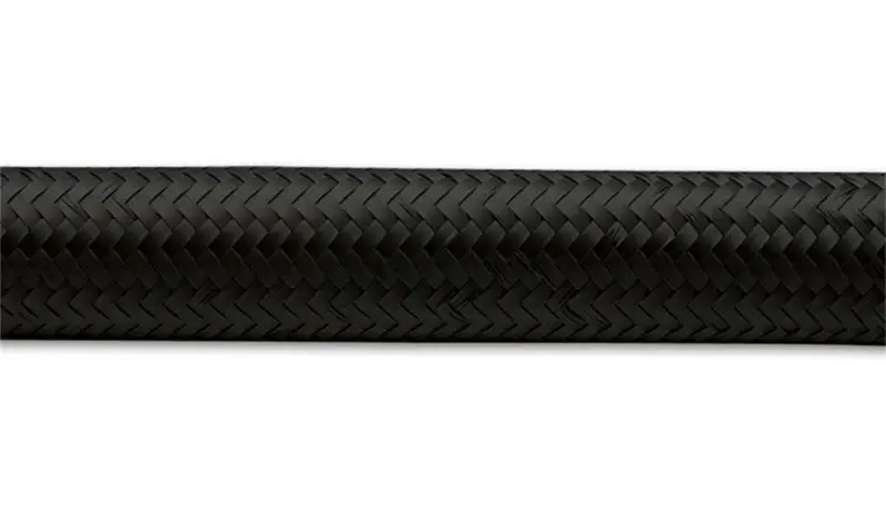Vibrant -20An Black Nylon Braided Flexible Hose — 2-Foot Roll Length 1