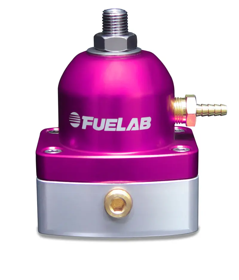 Fuelab 515 Adjustable Efi Fuel Pressure Regulator — 25–90 Psi Range, Dual -6An Inlet & Single -6An Return, Purple Anodized 1