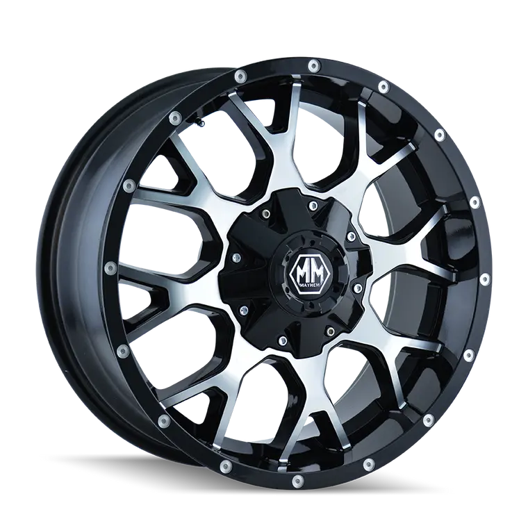 Mayhem Warrior Gloss Black Machined 17X9 6X135/6X139.7 -12 106Mm 1