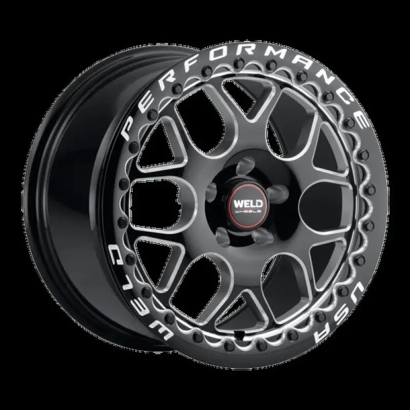 Weld Solana Beadlock 15X10 / 6X139.7 Bp / Et38 / 6.99In Bs / 106.1 Dia - Gloss Black Milled Wheel 1