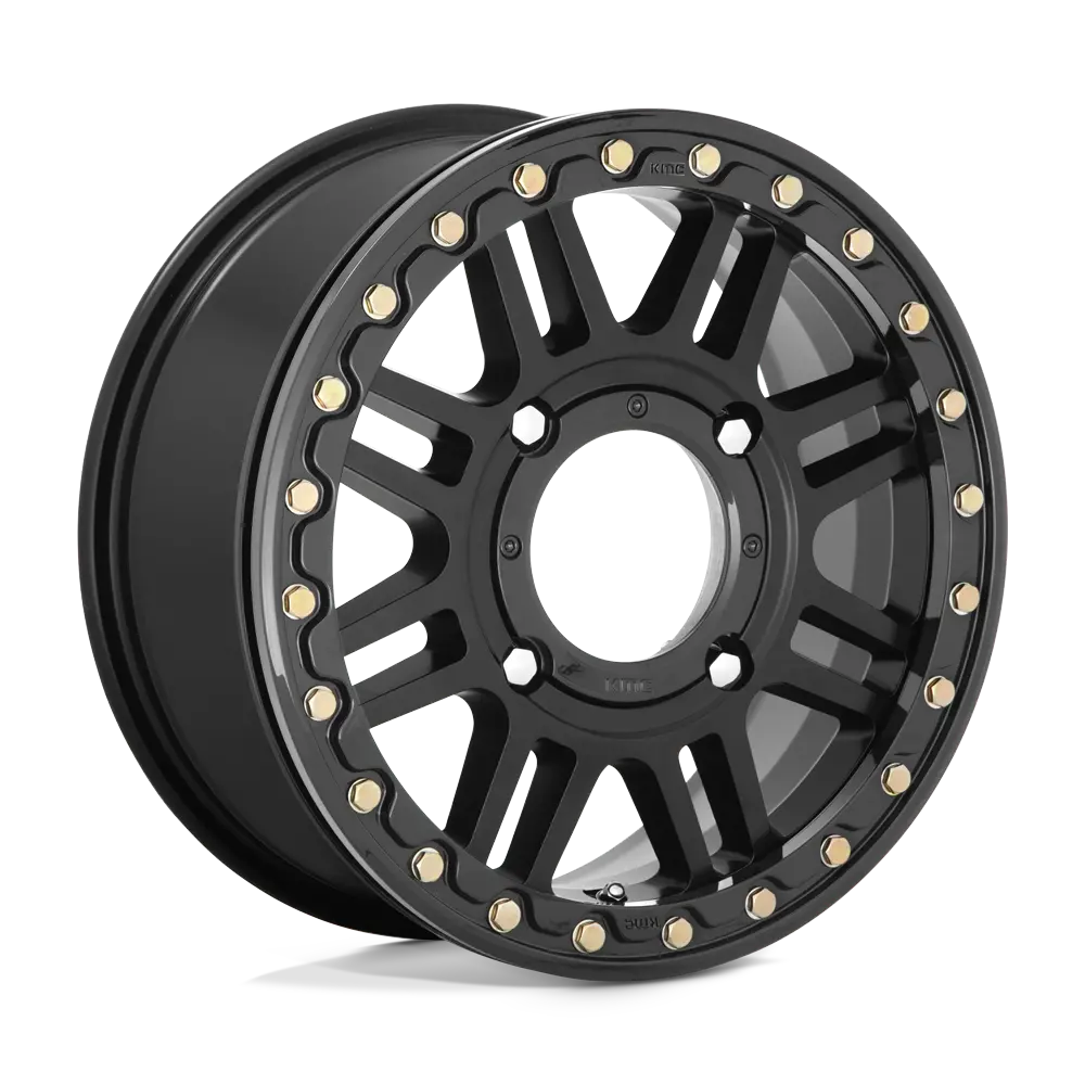 Kmc Ks250 Bl 15X6 4X156 S-Blk Blk-Ring 38Mm ( Beadlocked ) 1