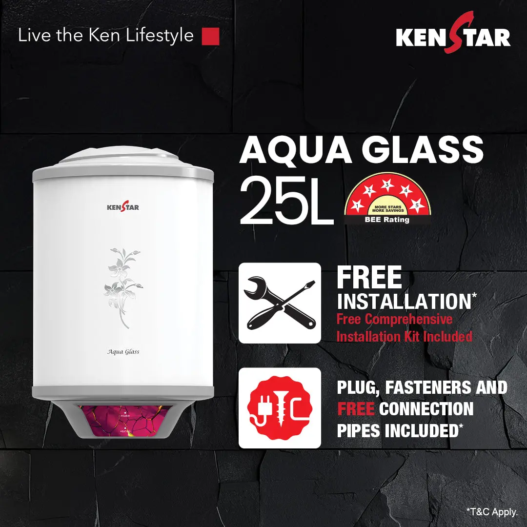 Aqua Glass 25L, Water Heater With Wirlflow Technology 1
