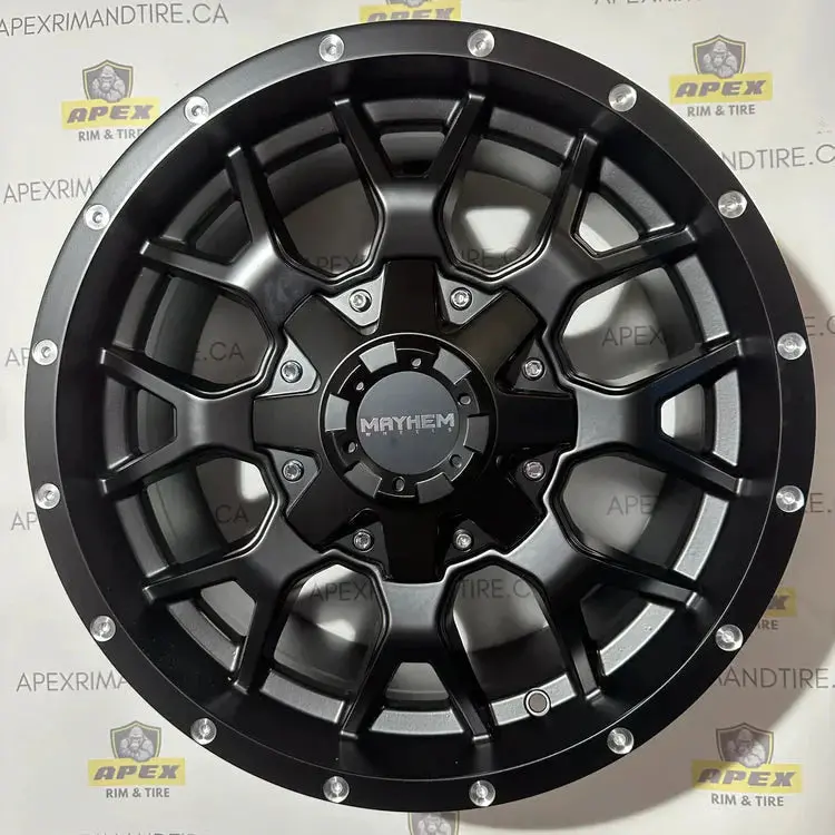 Mayhem Warrior 8015 Matte Black 17X9 6X114.3/6X139.7 18Mm 78.3Mm 1