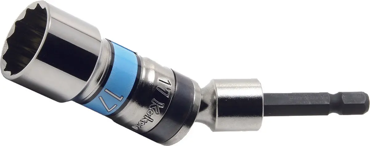 1/4 Hex Dr. Universal Long Socket  13Mm 12 Point 100Mm 1