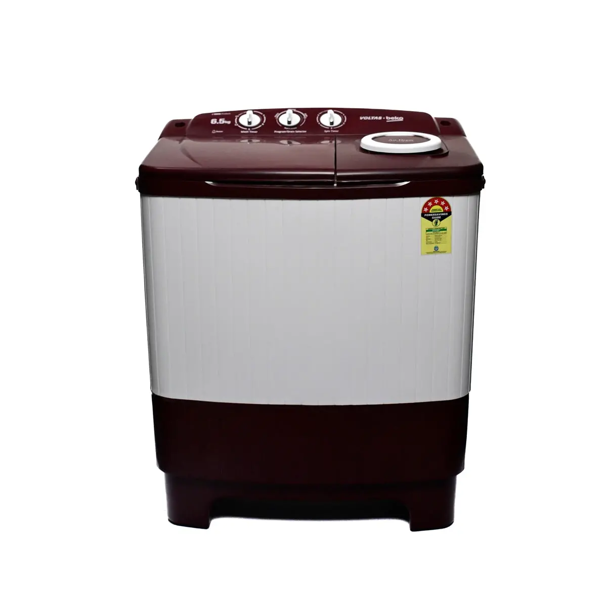 6.5 Kg 5 Star Semi Automatic Washing Machine (Wtt65unx, Burgundy) , Voltas Beko, A Tata Product 1