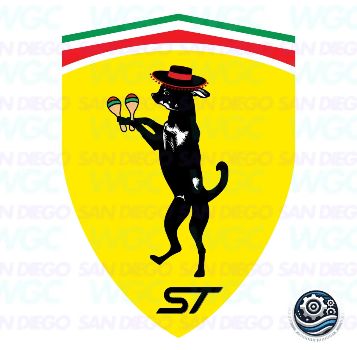 Wcg Prancing Chihuahua St Sticker Set 2014-2019 Fiesta St 1